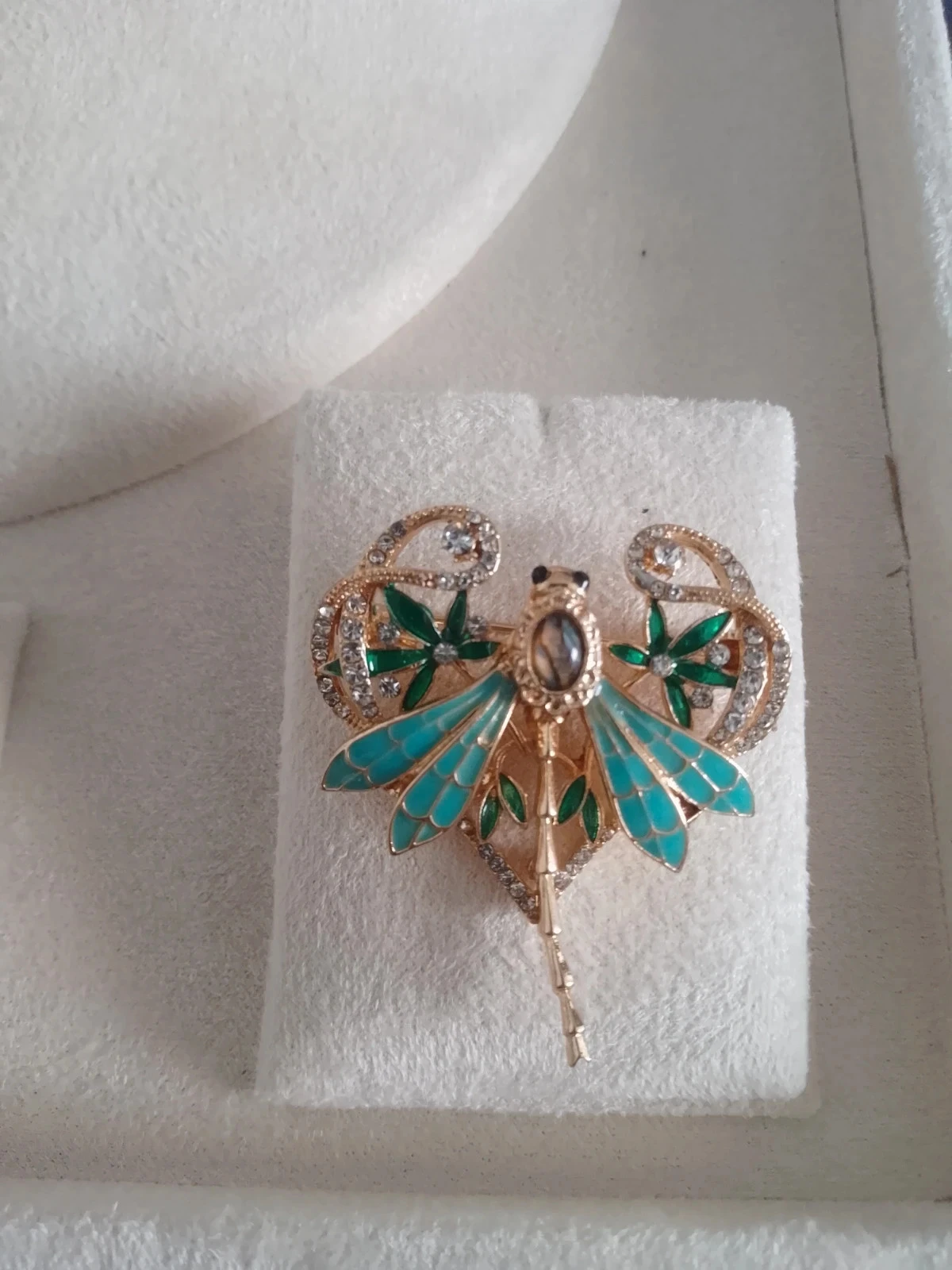 Broche libellule avec pierre d'ormeaux – photo 3